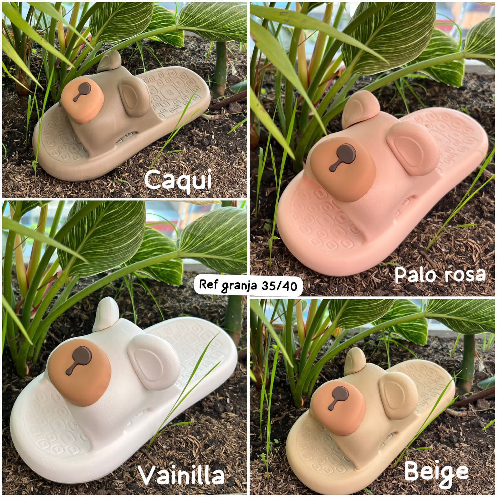 Pantuflas Perrito Dama Beige